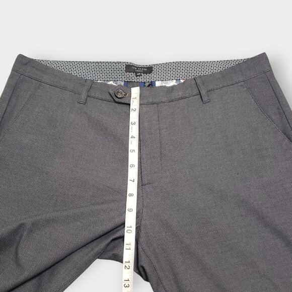 Ted Baker Mens Penguin Dress Pant Navy Blue Dot Texture Sz 36R 32" Inseam Career - Picture 12 of 16